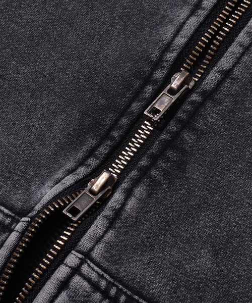 SEQUENZ(シークエンズ)の「【SEQUENZ/シークエンズ】LOGO MOTIF WASHED ZIP P/K / 裏起毛 アートワークデザイン スノーウォッシュ加工 ジップアップパーカー(パーカー・メンズ・ピンク/ダークブラウン/ネイビー/ブラック・M/L/XL/S)」の15枚目の写真