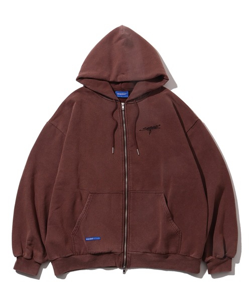 SEQUENZ(シークエンズ)の「【SEQUENZ/シークエンズ】LOGO MOTIF WASHED ZIP P/K / 裏起毛 アートワークデザイン スノーウォッシュ加工 ジップアップパーカー(パーカー・メンズ・ピンク/ダークブラウン/ネイビー/ブラック・M/L/XL/S)」の22枚目の写真