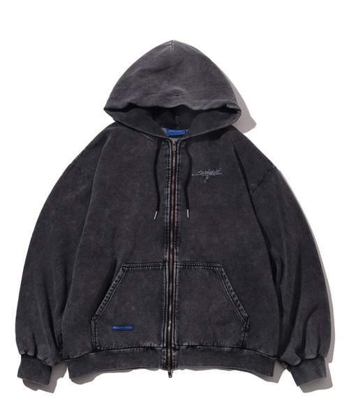 SEQUENZ(シークエンズ)の「【SEQUENZ/シークエンズ】LOGO MOTIF WASHED ZIP P/K / 裏起毛 アートワークデザイン スノーウォッシュ加工 ジップアップパーカー(パーカー・メンズ・ピンク/ダークブラウン/ネイビー/ブラック・M/L/XL/S)」の20枚目の写真