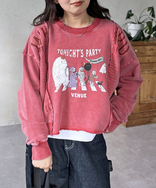 CPCM（シーピーシーエム）の「パレードリメイクプルオーバー（Tシャツ/カットソー・レディース・レッド/グレー系その他/チャコールグレー・FREE）」の3枚目の写真