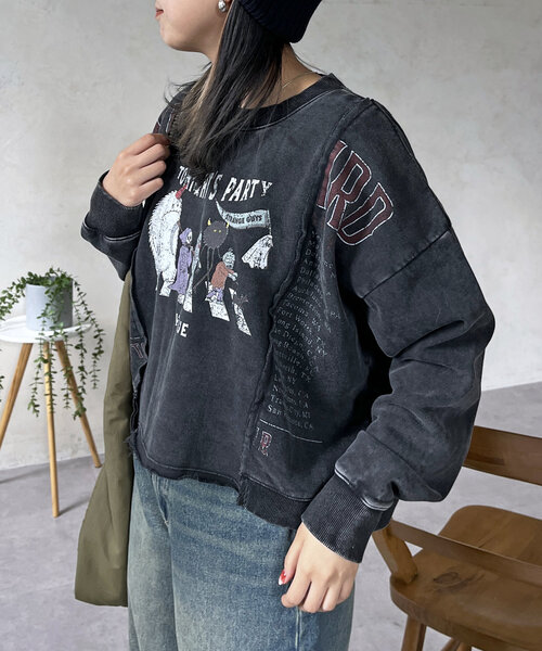CPCM（シーピーシーエム）の「パレードリメイクプルオーバー（Tシャツ/カットソー・レディース・レッド/グレー系その他/チャコールグレー・FREE）」の8枚目の写真