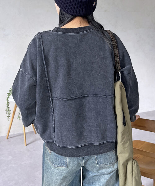 CPCM（シーピーシーエム）の「パレードリメイクプルオーバー（Tシャツ/カットソー・レディース・レッド/グレー系その他/チャコールグレー・FREE）」の7枚目の写真