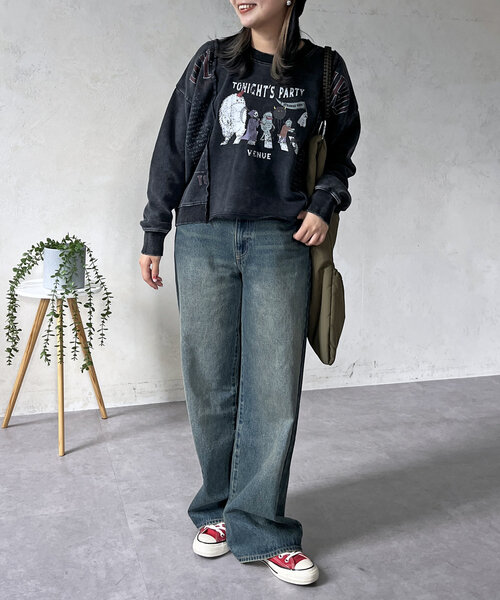 CPCM（シーピーシーエム）の「パレードリメイクプルオーバー（Tシャツ/カットソー・レディース・レッド/グレー系その他/チャコールグレー・FREE）」の4枚目の写真