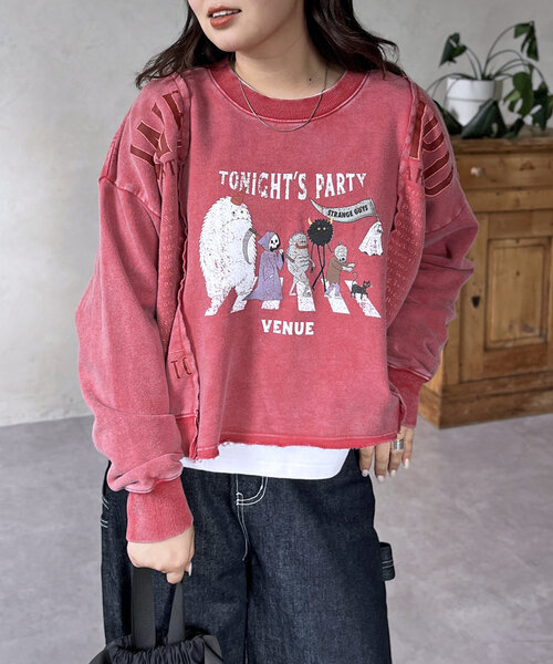 CPCM（シーピーシーエム）の「パレードリメイクプルオーバー（Tシャツ/カットソー・レディース・レッド/グレー系その他/チャコールグレー・FREE）」の15枚目の写真