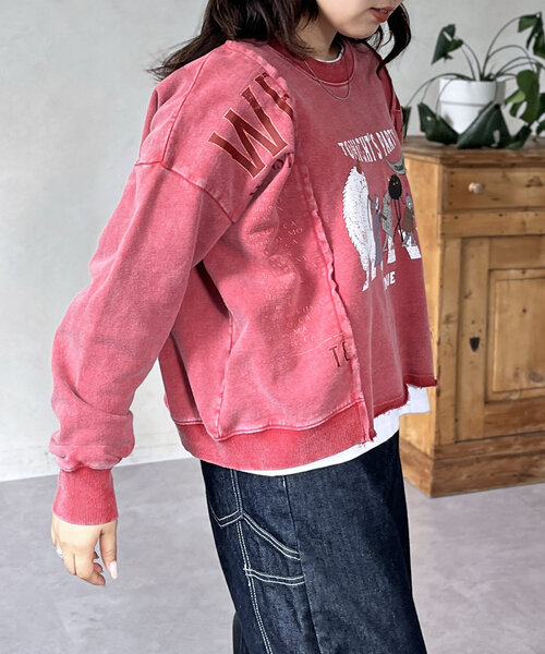 CPCM（シーピーシーエム）の「パレードリメイクプルオーバー（Tシャツ/カットソー・レディース・レッド/グレー系その他/チャコールグレー・FREE）」の12枚目の写真