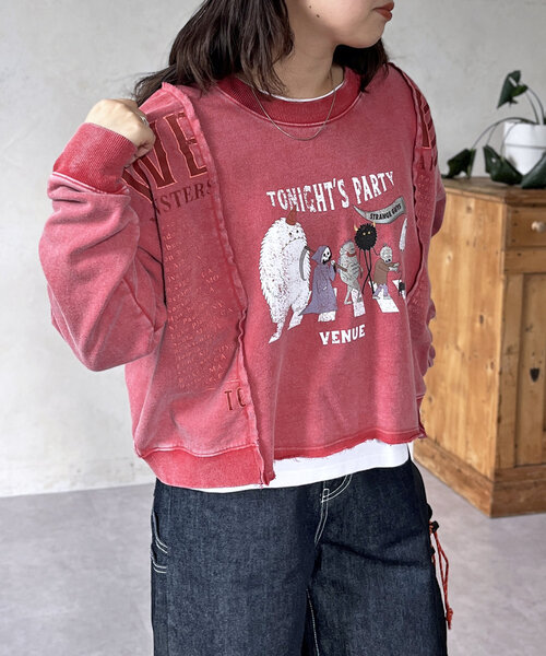 CPCM（シーピーシーエム）の「パレードリメイクプルオーバー（Tシャツ/カットソー・レディース・レッド/グレー系その他/チャコールグレー・FREE）」の11枚目の写真