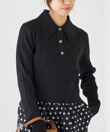 値下げ！IENA 襟付きショートニットプルオーバー IENA（イエナ）の「襟付きショートニットプルオーバー（ニット