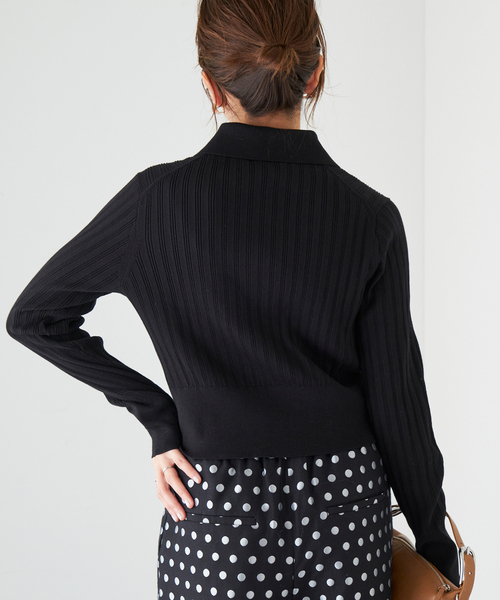 IENA（イエナ）の「襟付きショートニットプルオーバー（ニット