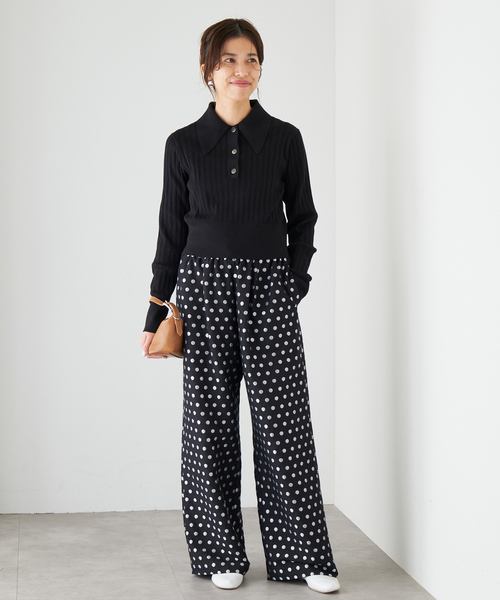 IENA（イエナ）の「襟付きショートニットプルオーバー（ニット