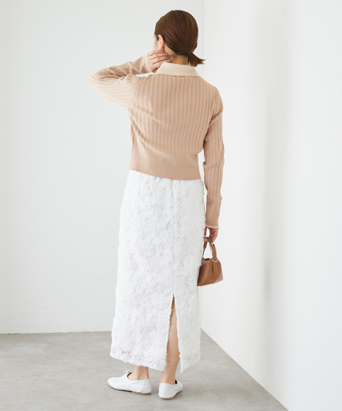 IENA（イエナ）の「襟付きショートニットプルオーバー（ニット