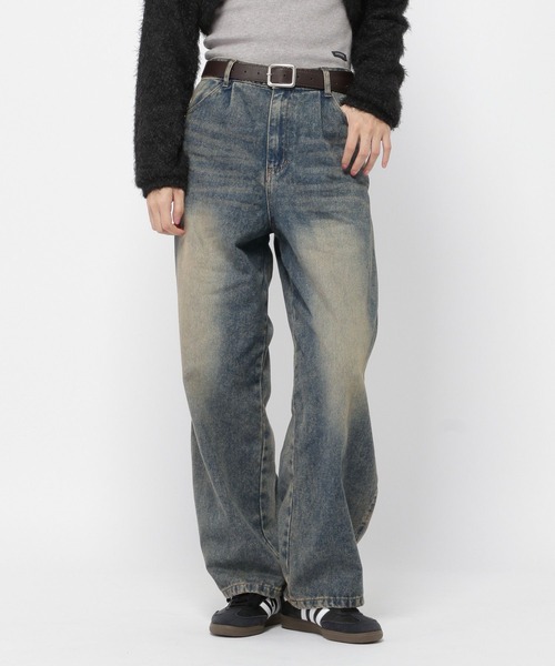 3.3 Field Trip (3.3フィールドトリップ)の「3.3 Field Trip/カーブデニムパンツ(デニムパンツ・レディース・ブラック/ブルー・LARGE/MEDIUM)」の1枚目の写真