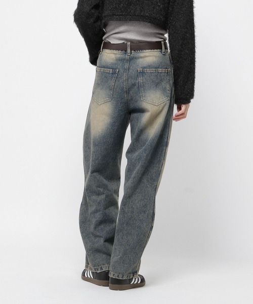 3.3 Field Trip (3.3フィールドトリップ)の「3.3 Field Trip/カーブデニムパンツ(デニムパンツ・レディース・ブラック/ブルー・LARGE/MEDIUM)」の17枚目の写真