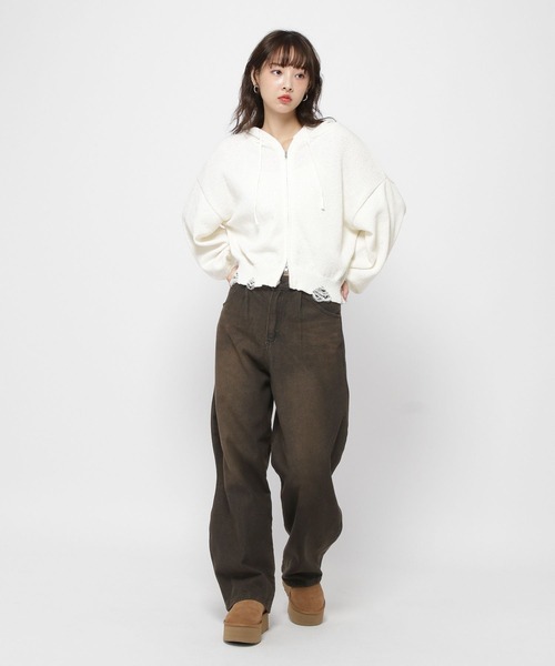 3.3 Field Trip (3.3フィールドトリップ)の「3.3 Field Trip/カーブデニムパンツ(デニムパンツ・レディース・ブラック/ブルー・LARGE/MEDIUM)」の19枚目の写真