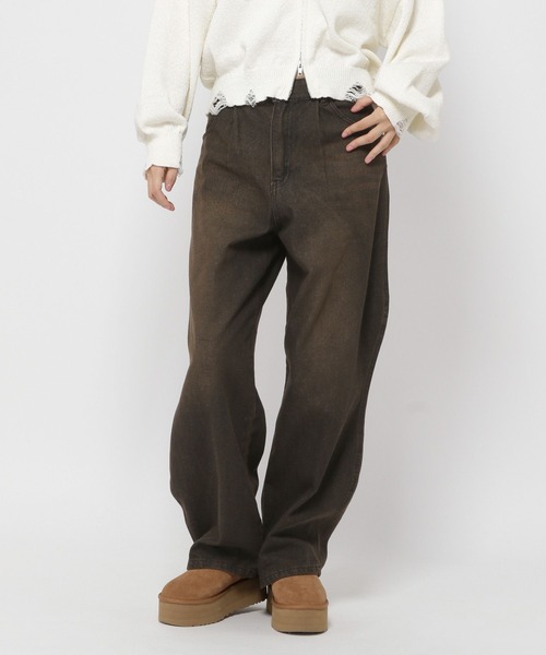 3.3 Field Trip (3.3フィールドトリップ)の「3.3 Field Trip/カーブデニムパンツ(デニムパンツ・レディース・ブラック/ブルー・LARGE/MEDIUM)」の21枚目の写真