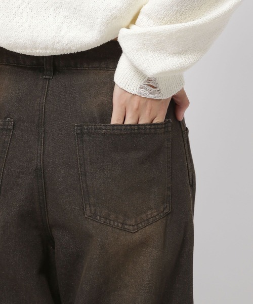 3.3 Field Trip (3.3フィールドトリップ)の「3.3 Field Trip/カーブデニムパンツ(デニムパンツ・レディース・ブラック/ブルー・LARGE/MEDIUM)」の9枚目の写真