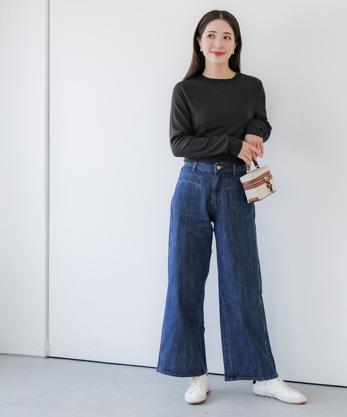 coca(coca)(コカ)の「【WEB限定セール】リブテレコクロップドトップス(ニット/セーター・レディース・グレー/ホワイト/ピンク/ブラック・S/L/M)」の15枚目の写真