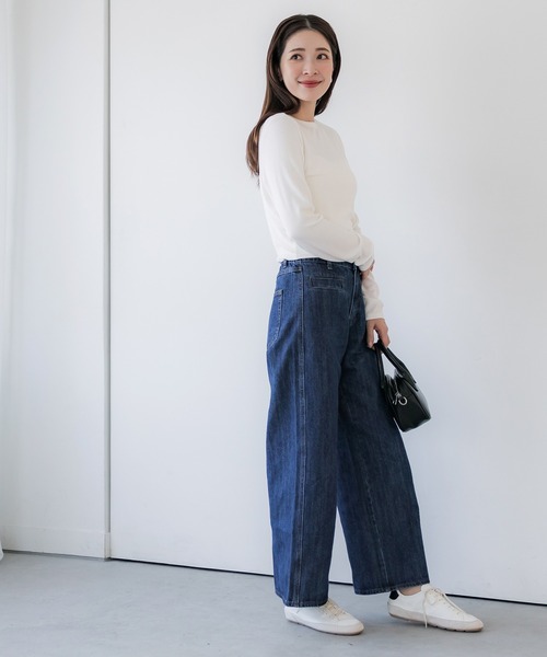 coca(coca)(コカ)の「【WEB限定セール】リブテレコクロップドトップス(ニット/セーター・レディース・グレー/ホワイト/ピンク/ブラック・S/L/M)」の8枚目の写真