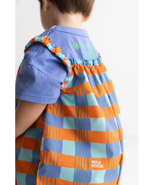 MR（まる）の「レトロ・アートフラワープレイウェア（レインコート/ポンチョ・キッズ・オレンジ/ピンク・F）」の4枚目の写真