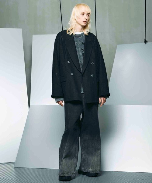 MAISON SPECIAL(メゾンスペシャル)の「《UNISEX》【Hypnose Association for MAISON SPECIAL】Prime-Over Shoulder Stitch Crew Neck Long Sleeve T-Shirt/プライムオーバーショルダーステッチクルーネックロングスリーブTシャツ【MAISON SPECIAL/メゾンスペシャル】(Tシャツ/カットソー・メンズ・ライトグレー/ブラック・1/2)」の14枚目の写真