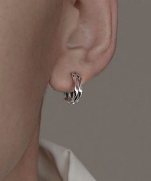 SBG ツイストダブルフープピアス 片耳