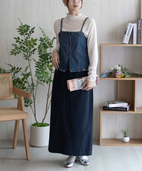 NAVY(ネイビー)の「nAvy シアーリブハイネック(Tシャツ/カットソー・レディース・ブラック/オフホワイト・M/L)」の4枚目の写真