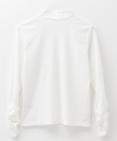 NAVY(ネイビー)の「nAvy シアーリブハイネック(Tシャツ/カットソー・レディース・ブラック/オフホワイト・M/L)」の3枚目の写真