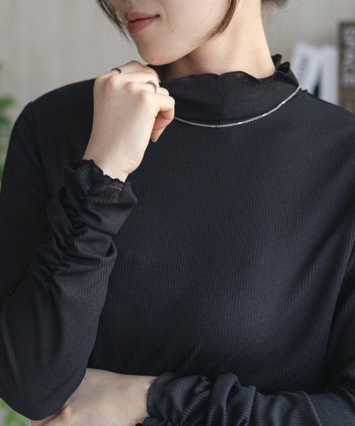 nAvy シアーリブハイネック（Tシャツ/カットソー）｜NAVY（ネイビー