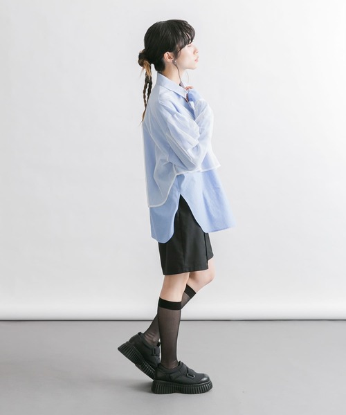 KBF（ケイビーエフ）の「ピンタックショートパンツ（その他パンツ・レディース・ブラック/ライトグレー/ブラウン・ONE）」の8枚目の写真