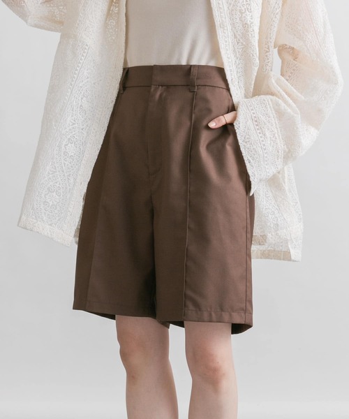 KBF（ケイビーエフ）の「ピンタックショートパンツ（その他パンツ・レディース・ブラック/ライトグレー/ブラウン・ONE）」の11枚目の写真