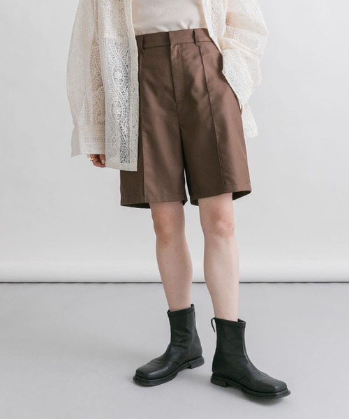 KBF（ケイビーエフ）の「ピンタックショートパンツ（その他パンツ・レディース・ブラック/ライトグレー/ブラウン・ONE）」の12枚目の写真