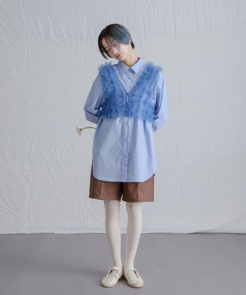 KBF（ケイビーエフ）の「ピンタックショートパンツ（その他パンツ・レディース・ブラック/ライトグレー/ブラウン・ONE）」の18枚目の写真