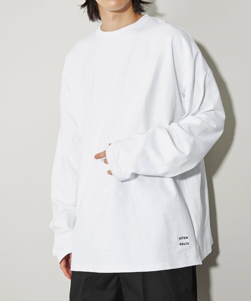CITEN（シテン）の「＜CITEN＞プレーティングロンT（Tシャツ/カットソー・メンズ・ホワイト/ダークグレー/ネイビー・L/M/S）」の2枚目の写真