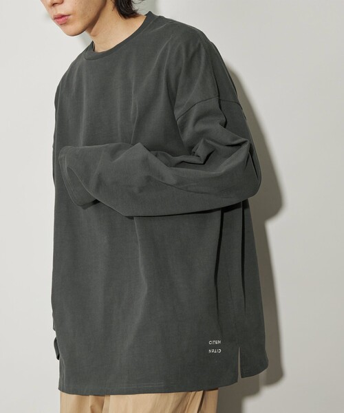 CITEN（シテン）の「＜CITEN＞プレーティングロンT（Tシャツ/カットソー・メンズ・ホワイト/ダークグレー/ネイビー・L/M/S）」の8枚目の写真