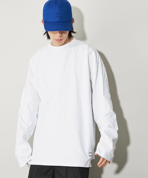 CITEN（シテン）の「＜CITEN＞プレーティングロンT（Tシャツ/カットソー・メンズ・ホワイト/ダークグレー/ネイビー・L/M/S）」の5枚目の写真