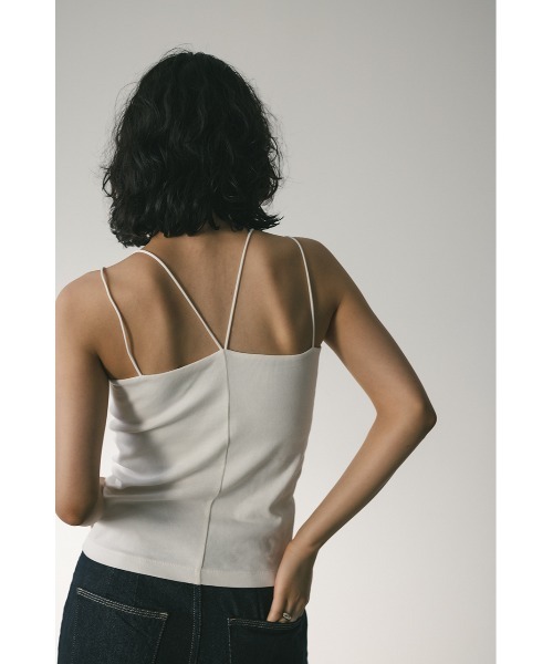 STYLEMIXER（スタイルミキサー）の「カップ付きデザインキャミソール（キャミソール・レディース・ブラック/ホワイト/ベージュ・SMALL/MEDIUM）」の19枚目の写真