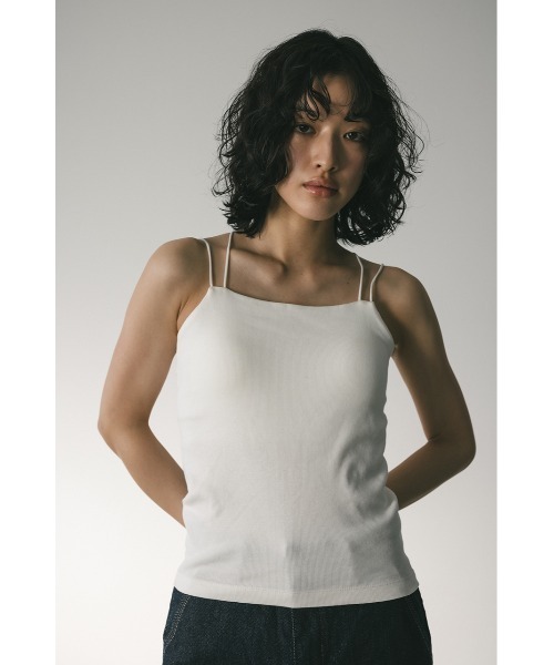 STYLEMIXER（スタイルミキサー）の「カップ付きデザインキャミソール（キャミソール・レディース・ブラック/ホワイト/ベージュ・SMALL/MEDIUM）」の20枚目の写真