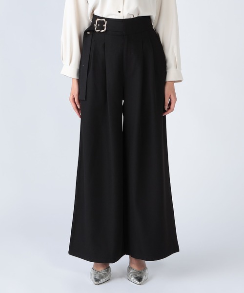 CECIL McBEE(セシルマクビー)の「ウエストベルトデザインワイドパンツ(その他パンツ・レディース・アイボリー/ブラック・MEDIUM)」の8枚目の写真