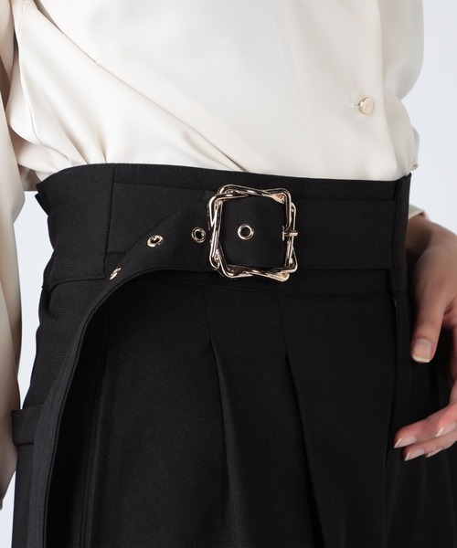 CECIL McBEE(セシルマクビー)の「ウエストベルトデザインワイドパンツ(その他パンツ・レディース・アイボリー/ブラック・MEDIUM)」の11枚目の写真