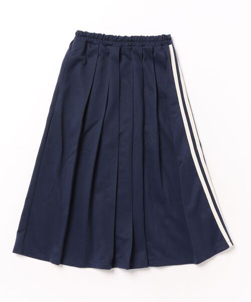 NEEDLE WORKS(ニードルワークス)の「ライトジャージブリーツスカート(スカート・キッズ・グリーン/ネイビー・130cm/140cm/150cm)」の1枚目の写真