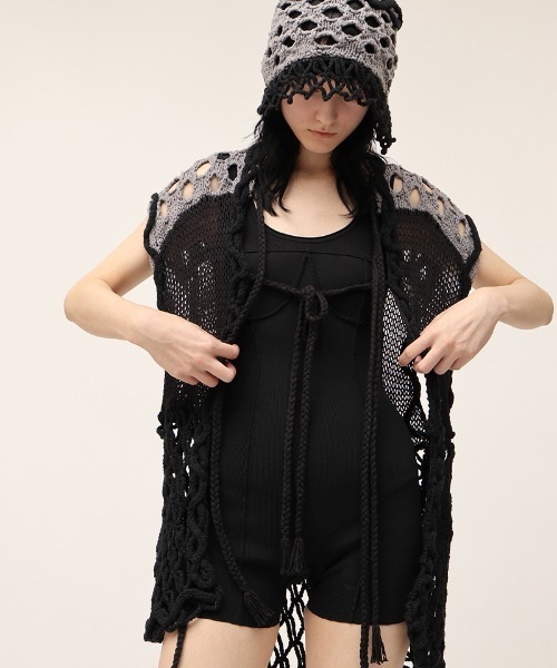 トップス Leinwande Mix Yarn Crochet Top Leinwande Mix Yarn Crochet Top