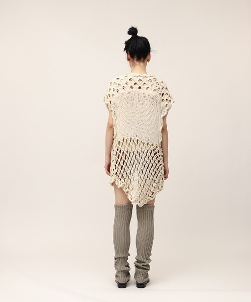 【新品タグ付き】leinwande Mix Yarn Crochet Vest Mix Yarn Crochet Vest/Black | leinwände | ラインヴァンドの公式