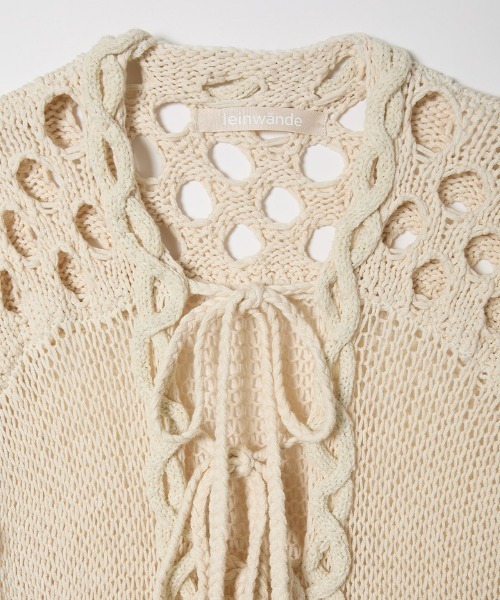 leinwande(ラインヴァンド)の「Mix Yarn Crochet Vest / ミックスヤーンクロシェベスト(ベスト・レディース・ホワイト/ブラック/イエロー・ONE SIZE)」の15枚目の写真