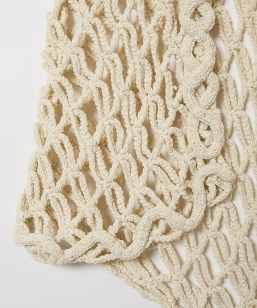 セール】Mix Yarn Crochet Vest（ベスト）｜leinwande（ラインヴァンド