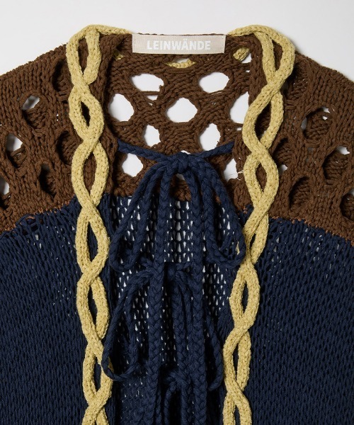 【新品タグ付き】leinwande Mix Yarn Crochet Vest Mix Yarn Crochet Vest/Black | leinwände | ラインヴァンドの公式