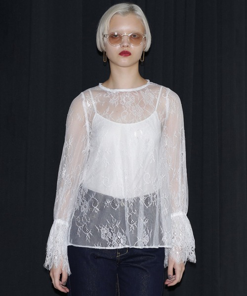 ROSE BUD（ローズバッド）の「(mici)レースケープブラウス（シャツ/ブラウス・レディース・ホワイト/ブラック・ONE SIZE）」の10枚目の写真