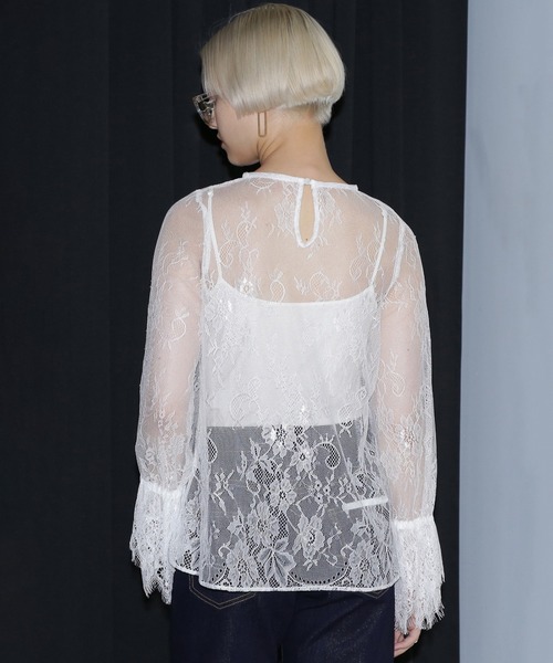 ROSE BUD（ローズバッド）の「(mici)レースケープブラウス（シャツ/ブラウス・レディース・ホワイト/ブラック・ONE SIZE）」の12枚目の写真