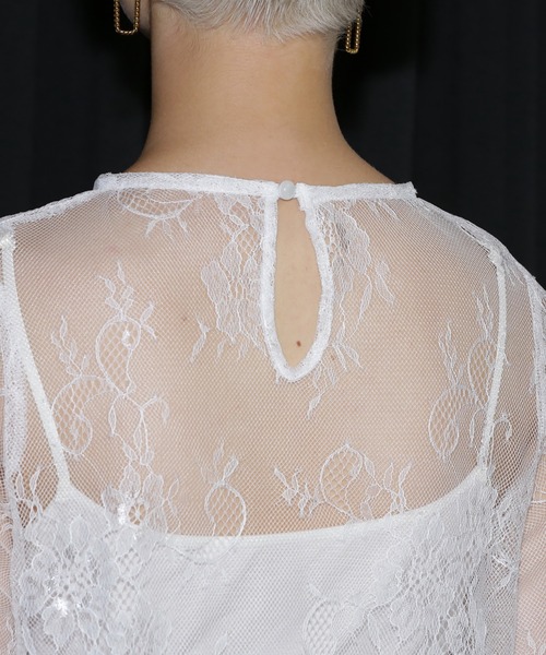 ROSE BUD（ローズバッド）の「(mici)レースケープブラウス（シャツ/ブラウス・レディース・ホワイト/ブラック・ONE SIZE）」の16枚目の写真