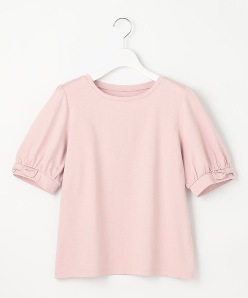 Feroux（フェルゥ）の「パフスリーブリボン Tシャツ（Tシャツ/カットソー・レディース・スカイブルー系/ピンク系/ホワイト系1/ホワイト系・F）」の12枚目の写真