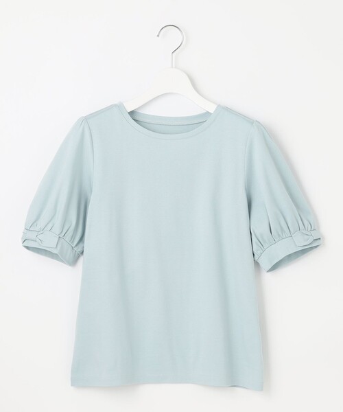 Feroux（フェルゥ）の「パフスリーブリボン Tシャツ（Tシャツ/カットソー・レディース・スカイブルー系/ピンク系/ホワイト系1/ホワイト系・F）」の19枚目の写真