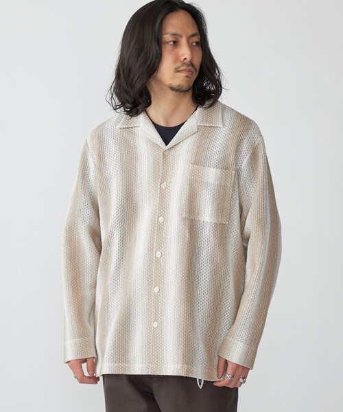 セール】SHIPS: ハニカム メッシュ シャツ アウター（シャツ